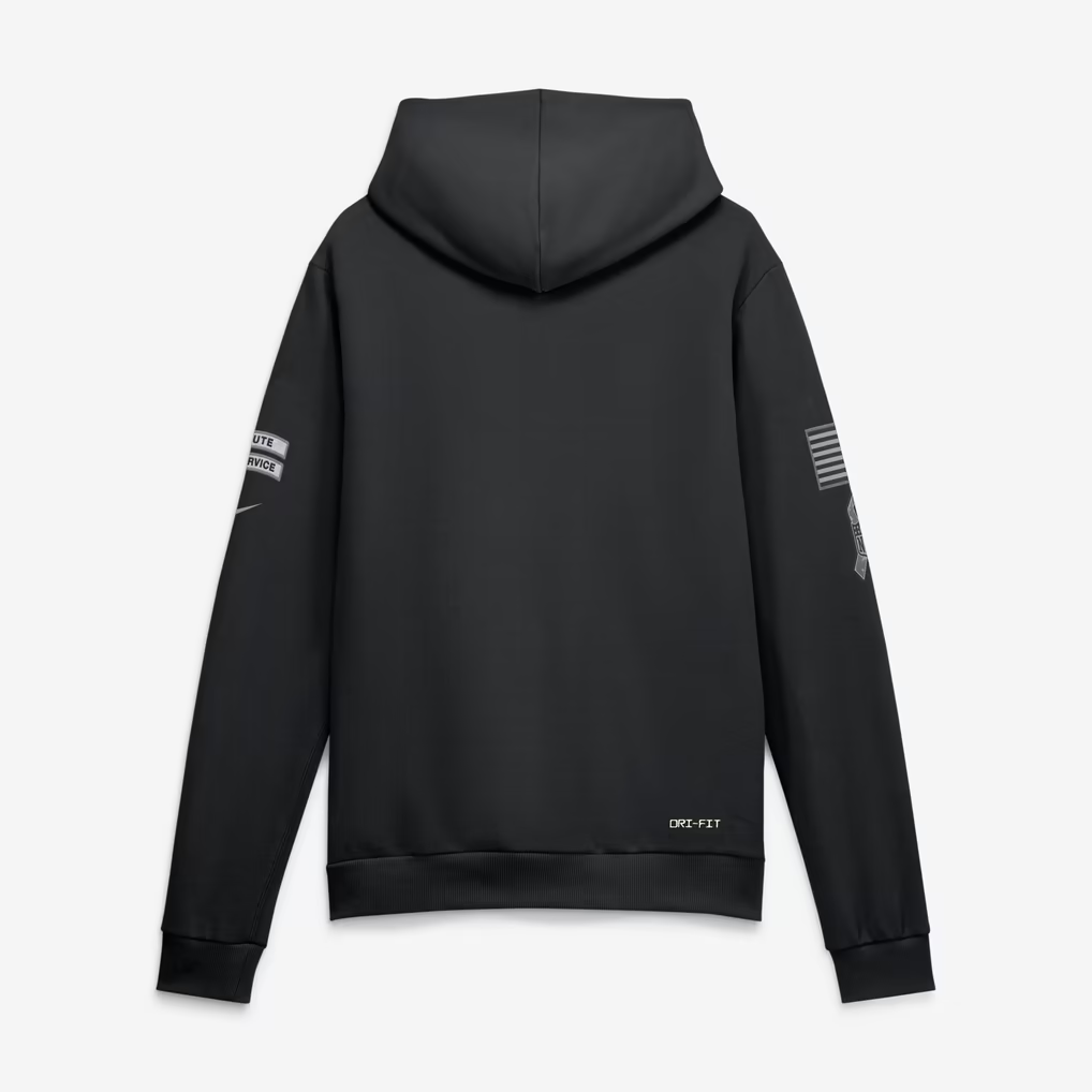 Men's Washington Commanders Black 2026 Salute to Service Sideline Dri-FIT Pullover Hoodie