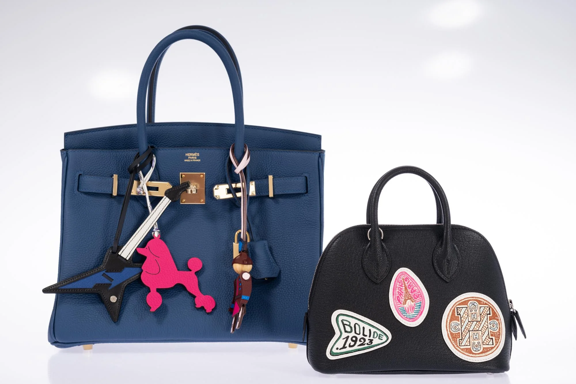 Hermès Birkin 30 Bleu Tie Togo Permabrass Hardware