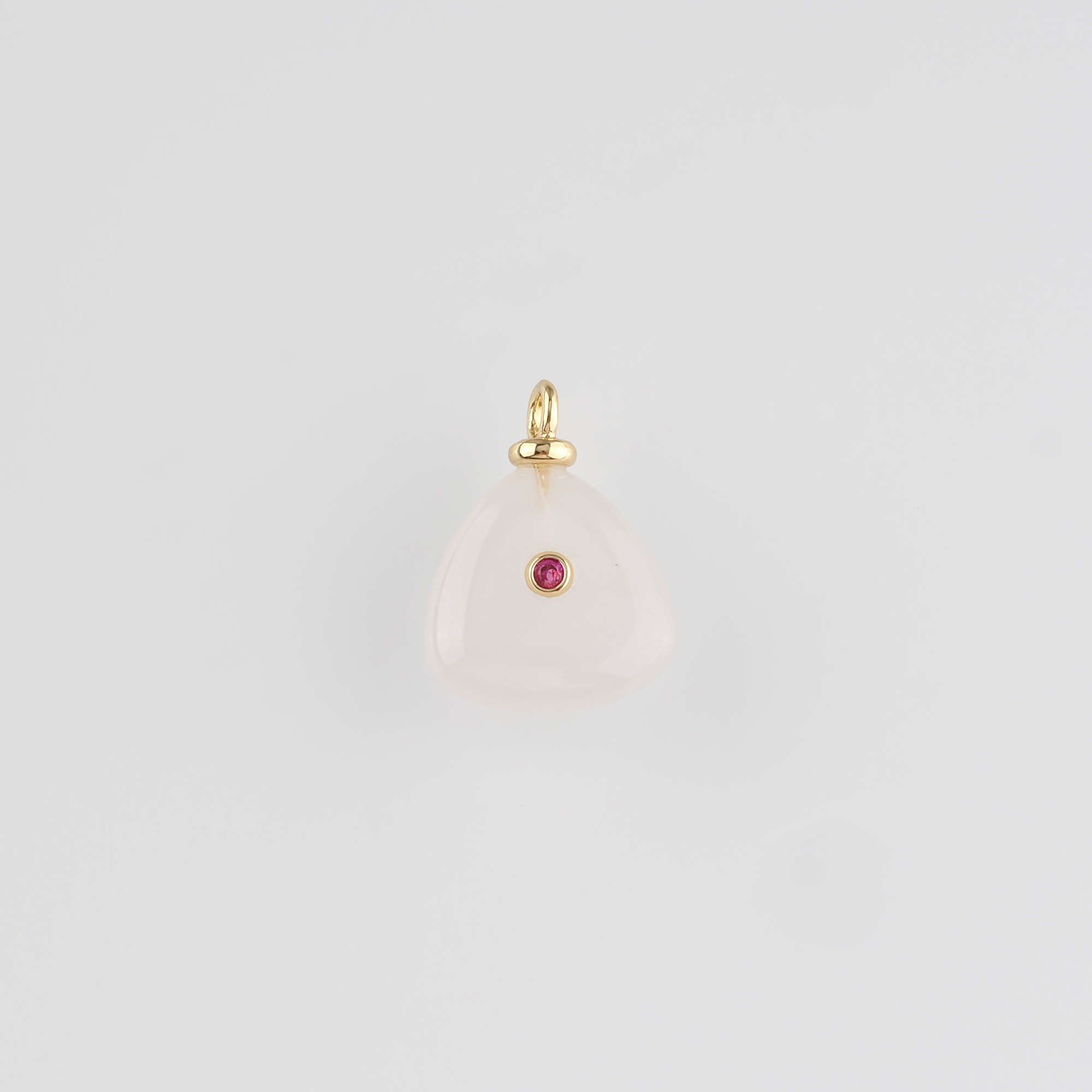 18K Gold Filled Triangle Pendant,Natural Stone Triangle Charm Earrings Necklace for DIY Jewelry Making Supply
