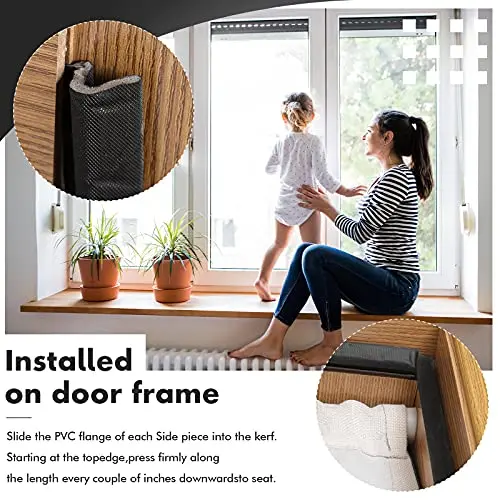 V-Shaped Foam Kerf Door Seal Strip – Soundproofing Weather Stripping for Interior/Exterior Doors