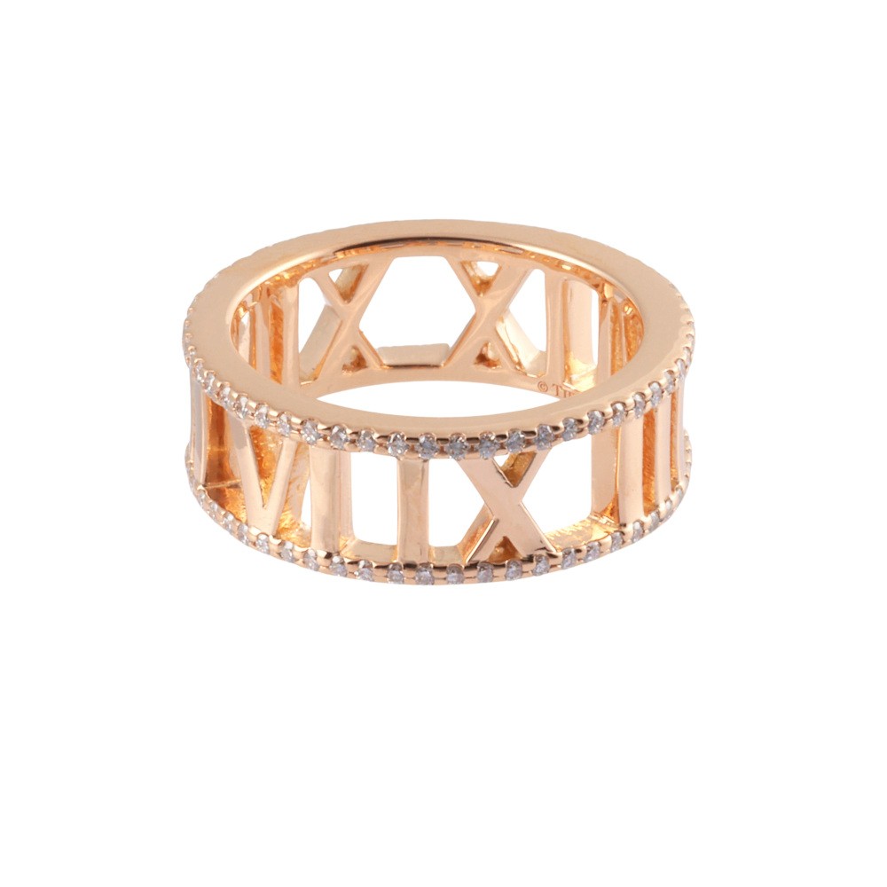 Tiffany & Co. Atlas Diamond Ring 18K Rose Gold