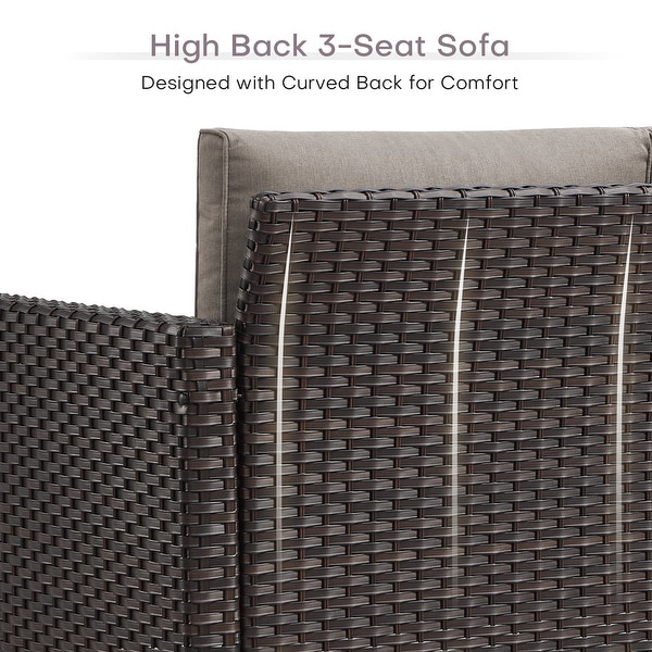 3Seat Sofa with Patio Chair Ottoman Funiture