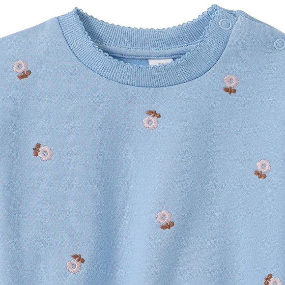 Topomini Baby Sweatshirt mit Blumen-Stickerei