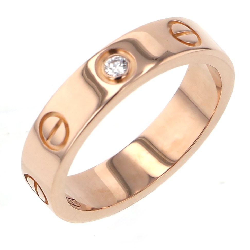 Cartier Love Ring 18K Rose Gold Diamond