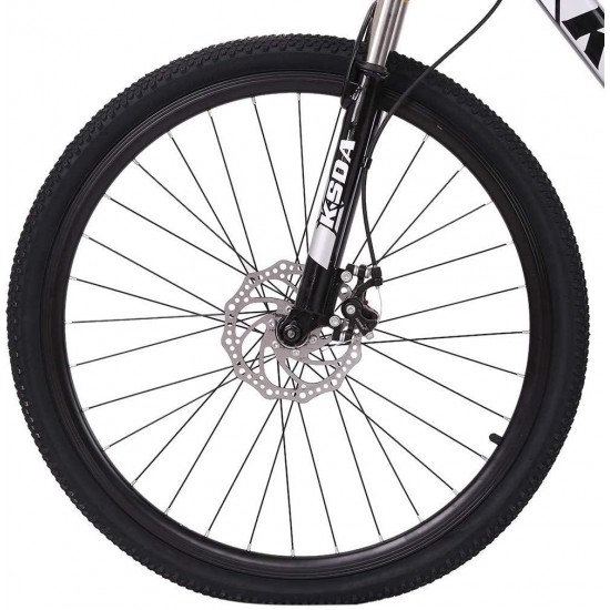 Mens/Womens Mountain Bike, Aluminum Frame Bike with Linear Pull Brakes | 26 Inch All-Terrain Bicycle with Front Suspension Adjustable Seat