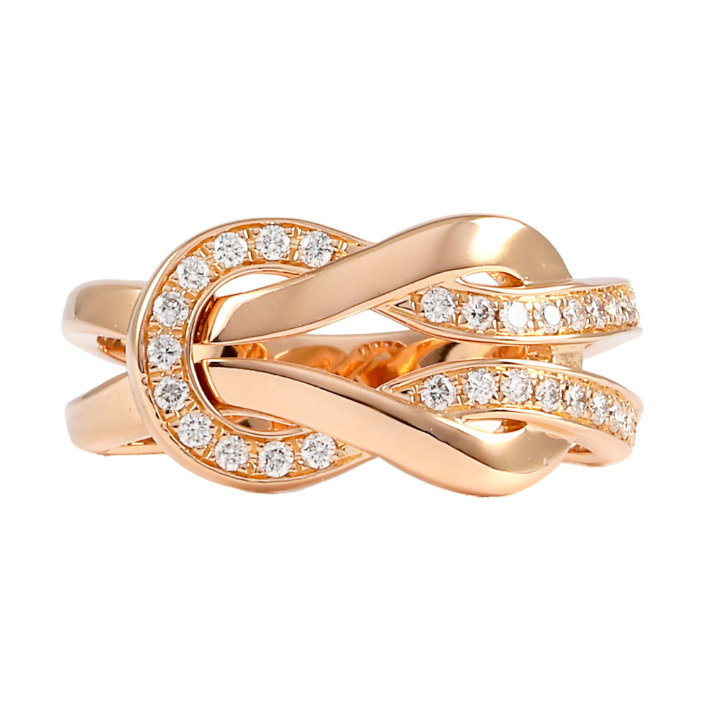 FRED Chance Amphini Mm Ring 18K Rose Gold Diamond 4B0868
