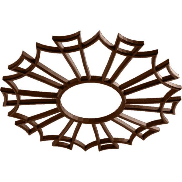 Ekena Millwork CMPP20AUSCO 20x22OD x 7x22ID x 1/2x22P Augustus Architectural Grade PVC Pierced Ceiling Medallion, Copper