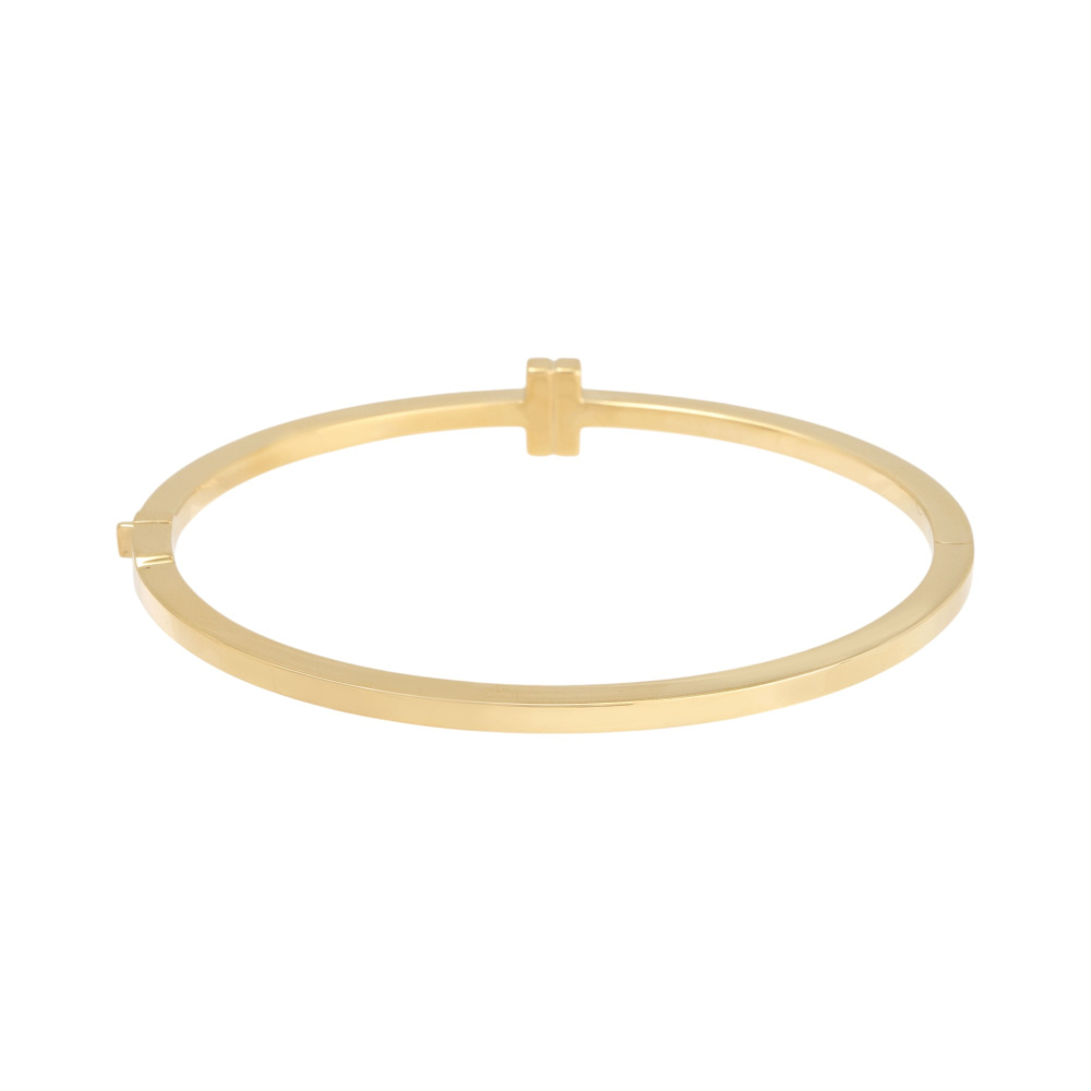 Tiffany & Co. Tiffany T Diamond Hinge Wire Bracelet 18K Yellow Gold 62272945