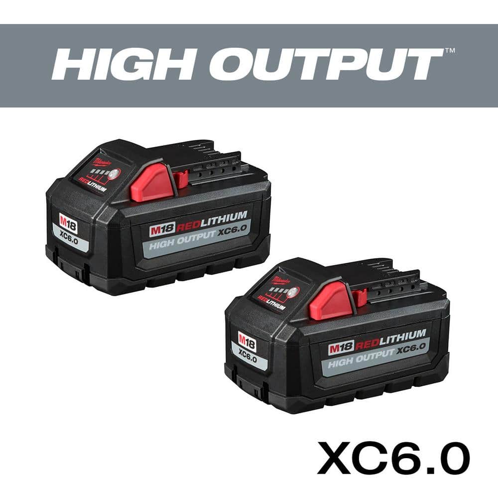 M18 18-Volt Lithium-Ion 175-Watt Powered Compact Inverter for M18 Batteries with (2) M18 HIGH OUTPUT 6.0 Ah Batteries 2846-20-48-11-1862