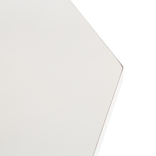 Kate And Laurel Octavia Octagon Mdf Drink Table 11x11x24 White