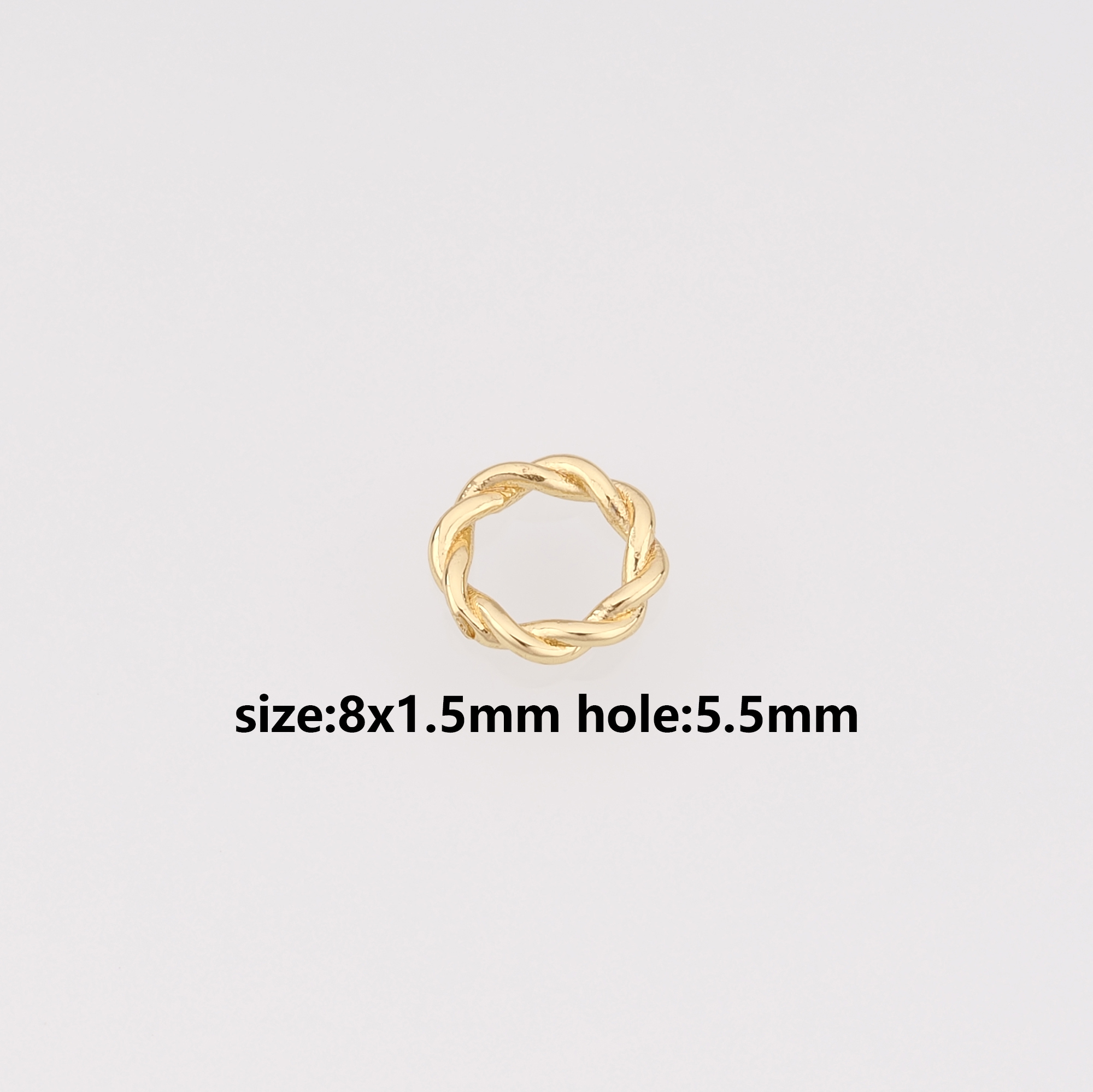 20Pcs 18K Gold Filled Spiral Beads,Twist Bead,Gold Knot Spacer Beads,DIY Jewelry Making Supply