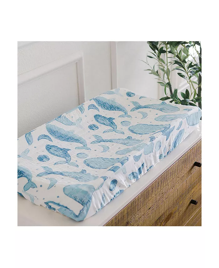 Crane Baby Boys Cotton Watercolor Caspian Change Pad Cover
