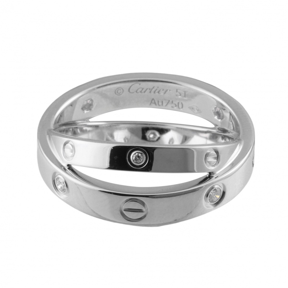 Cartier Be Love Ring 18K White Gold Diamond B4215700