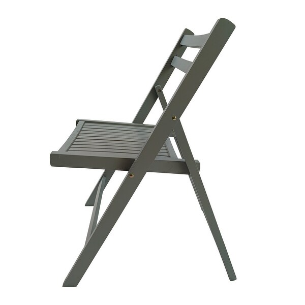 Furniture Slatted Wood Folding Special Event Chair ,Set of 4