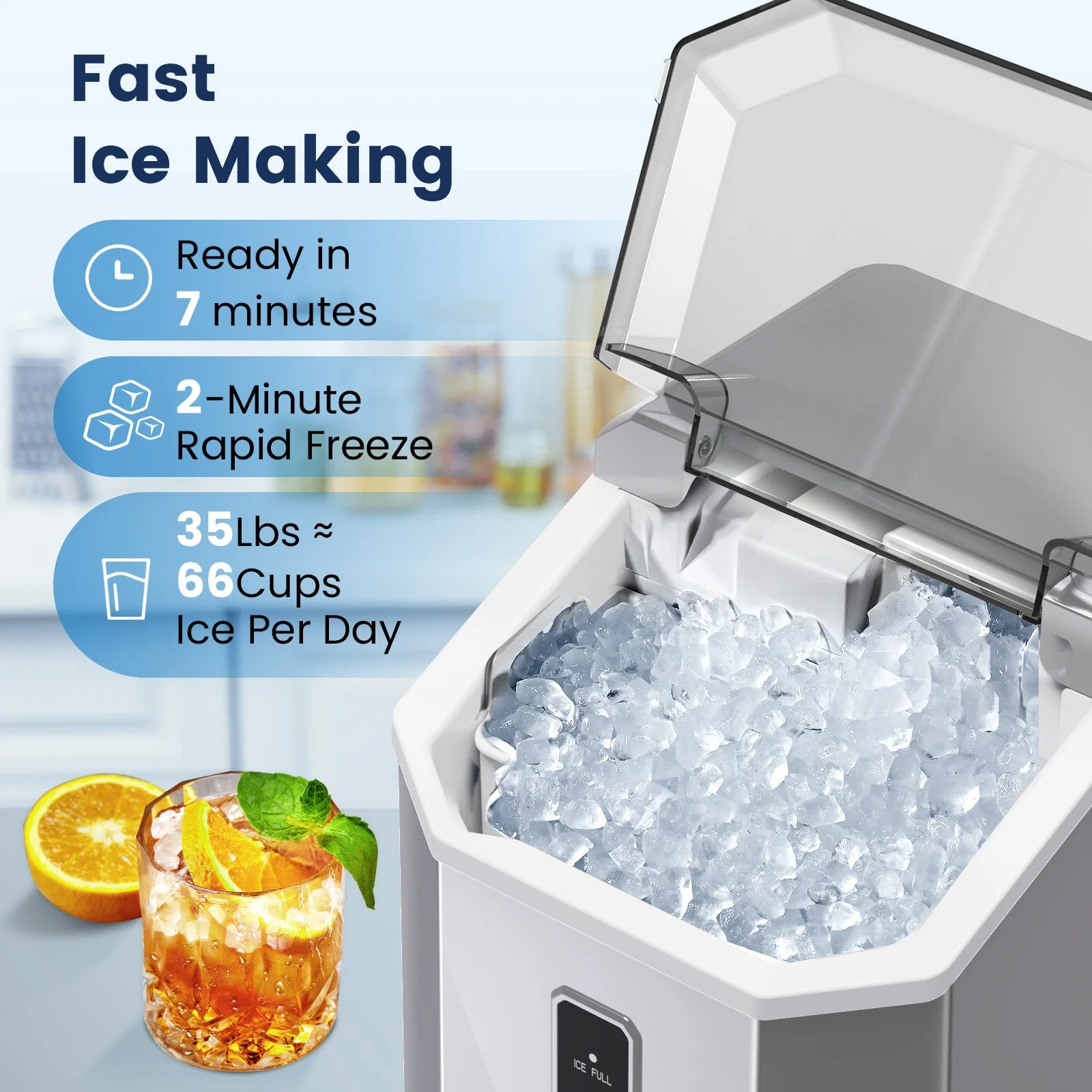 Nugget Pebble Ice Maker Countertop Z5815NA