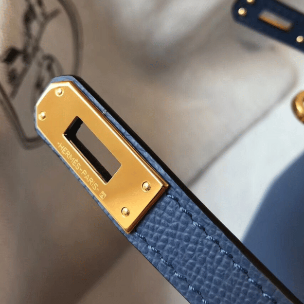 Hermès Kelly Mini II Bag Blue 7.5 Inches