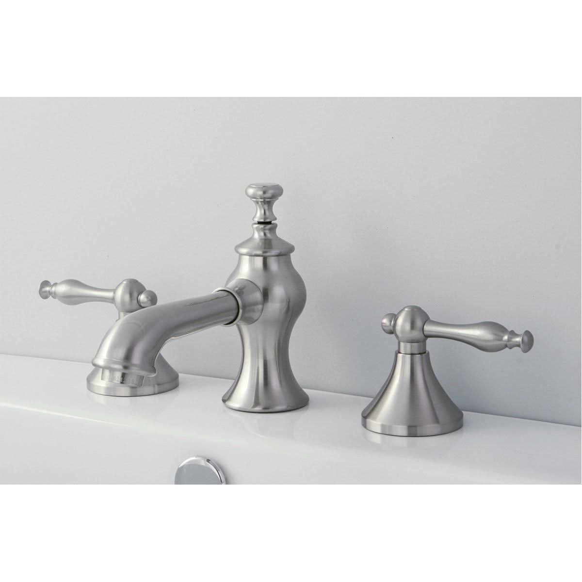 Kingston Brass Kc7061nl 8x22 Widespread Bathroom Faucet, Polished Chrome