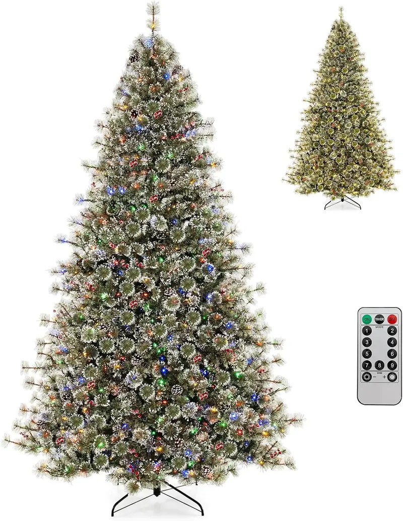 Pre-Lit Artificial Christmas Tree — Available in 6 ft, 7.5 ft, and 9 ft Heights with 360° Quick-Connect Power System