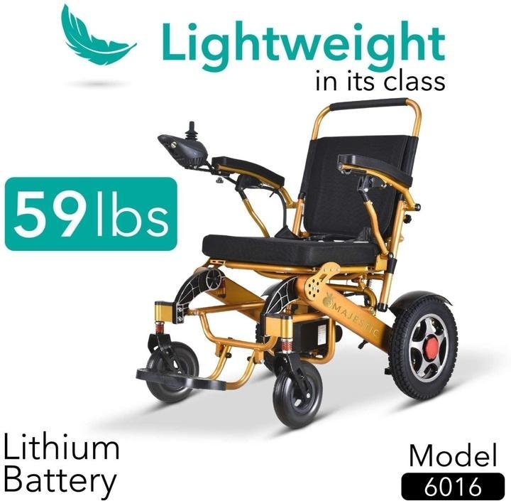 Wide Seats Fold & Travel Lightweight Wheelchair Motor Motorized Wheelchairs Electric Power Wheelchair Power Scooter Aviation Travel Safe Heavy Duty Mobility Aids Chair