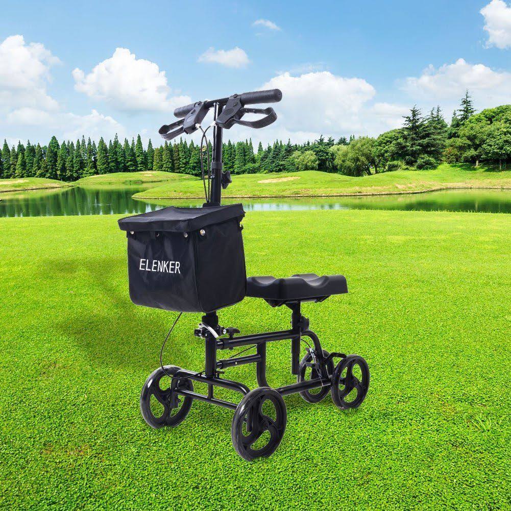 ELENKER HFK-9225 Knee Walker Steerable Medical Scooter Crutch Alternative BX DMG