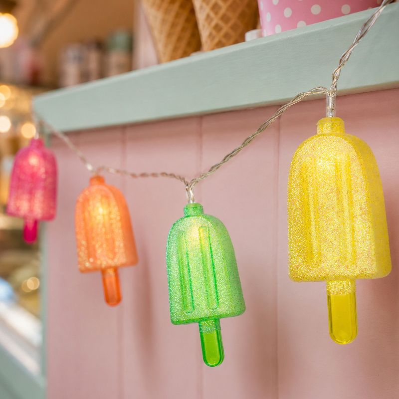 Northlight LED Ice Pop Indoor Outdoor Patio Light Set - Multicolor - 4.5' Clear Wire - 10pcs