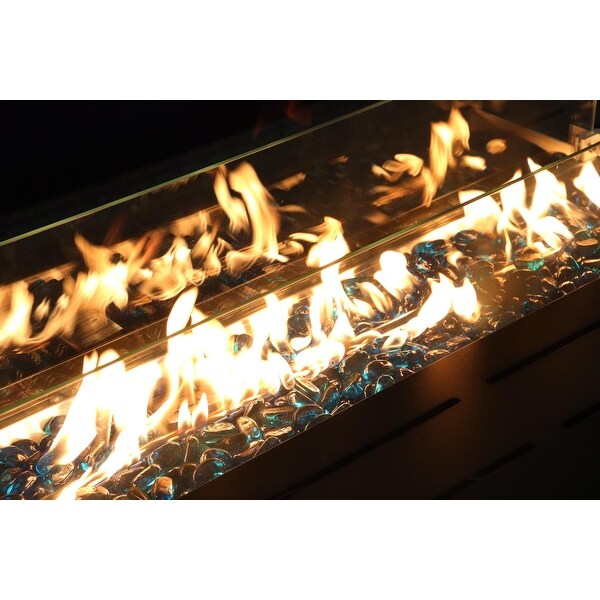 15 Piece Wicker Set Patio Sofa Furniture with Fire Pit And Table