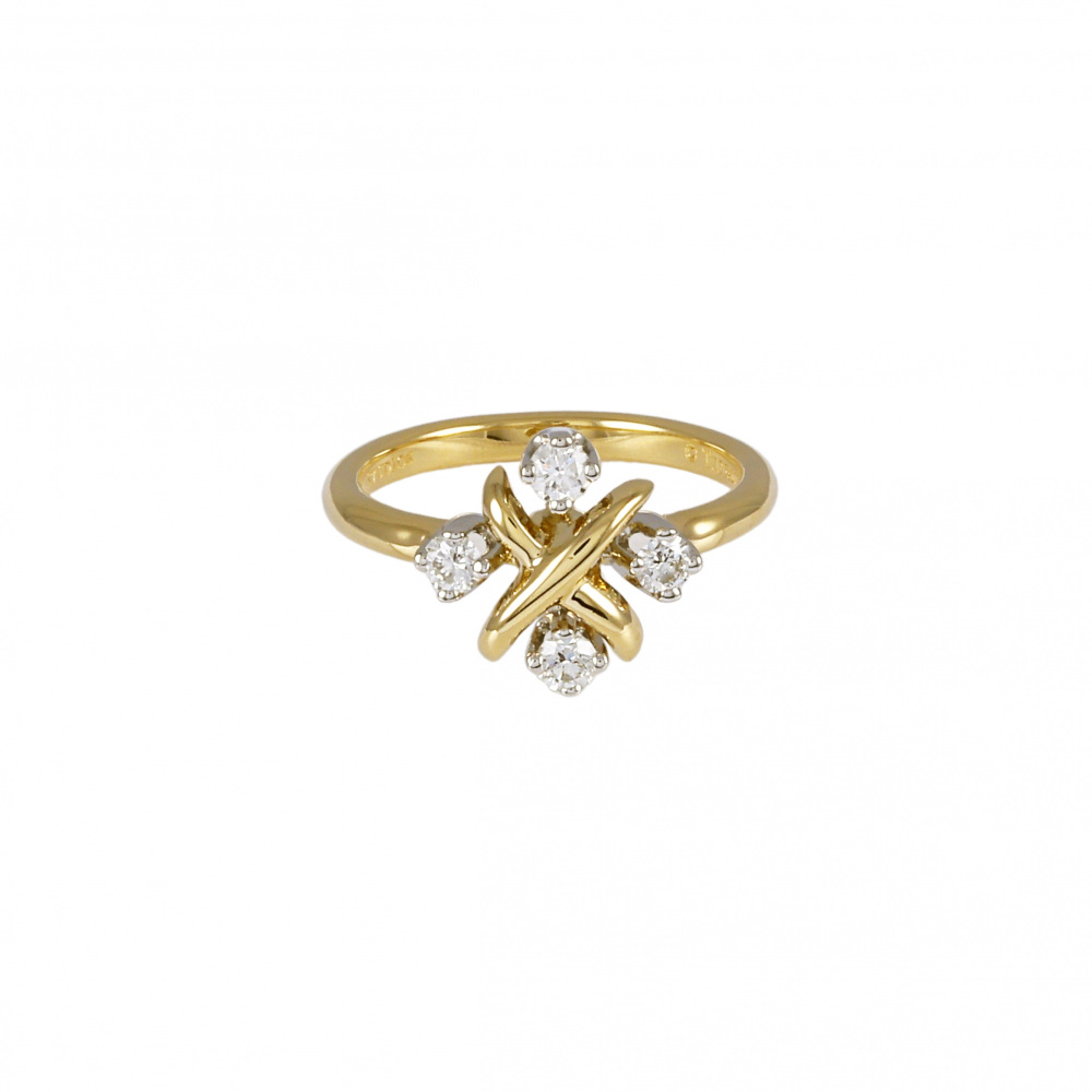 Tiffany & Co. Jean Schlumberger Rin Ring Platinum & 18K Yellow Gold Diamond 60133713