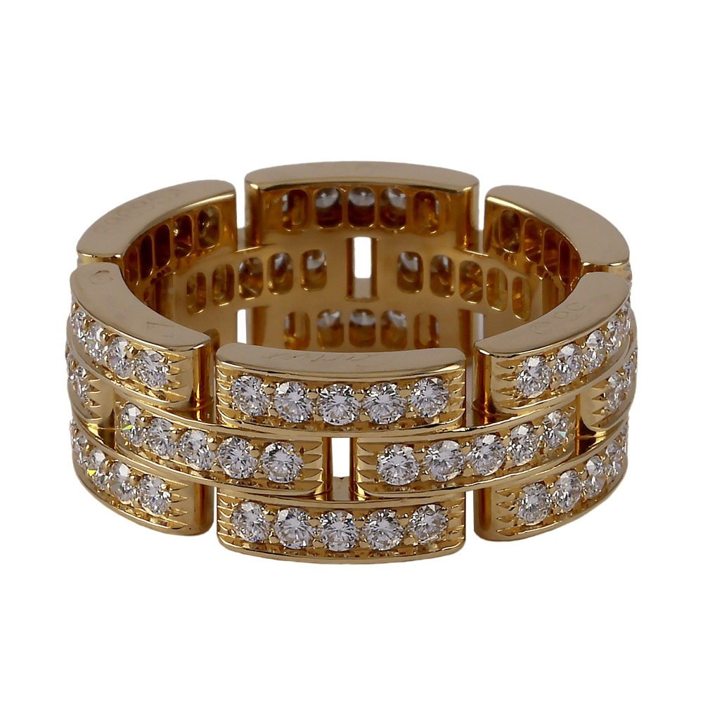 Cartier Mayon Pantale Ring 18K Yellow Gold Diamond B4075200