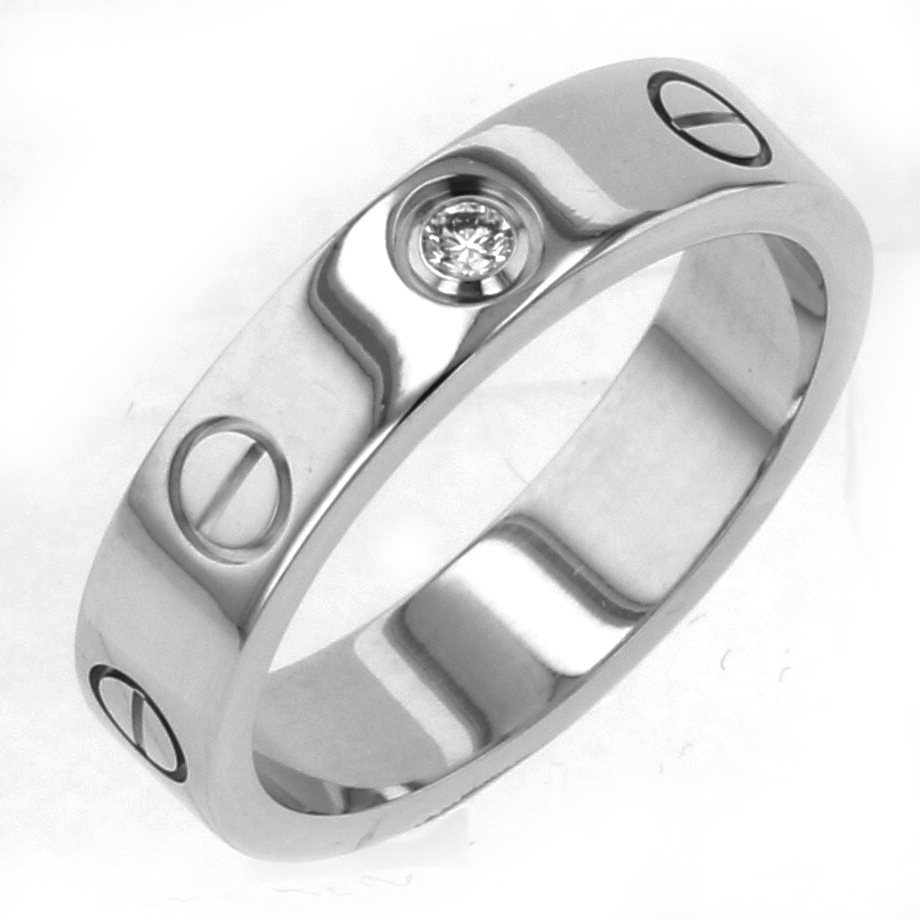 Cartier Love Ring 18K White Gold Diamond