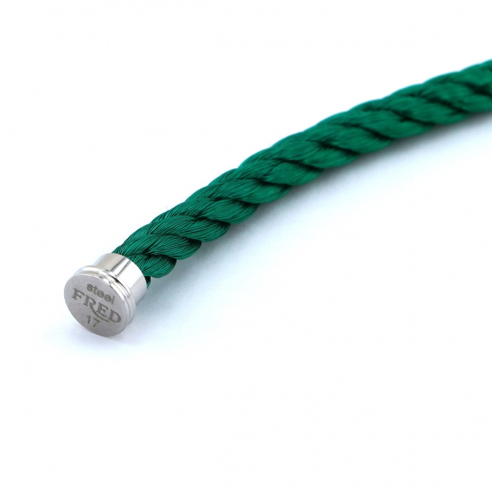 FRED Force 10 (lm) Steel Cable Green 17 K18WG White Gold Accessory