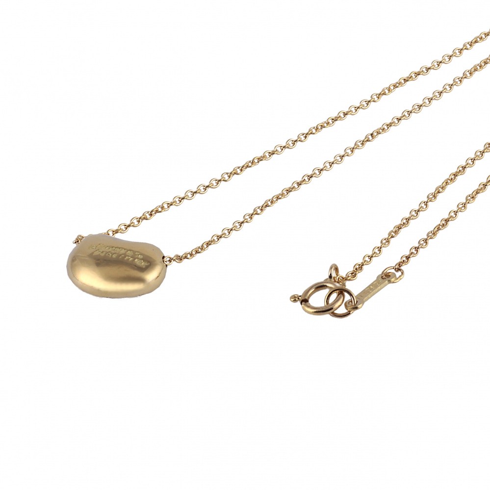 Tiffany & Co. Elsa Peretti Beans Meredia Necklace 18K Yellow Gold Diamond
