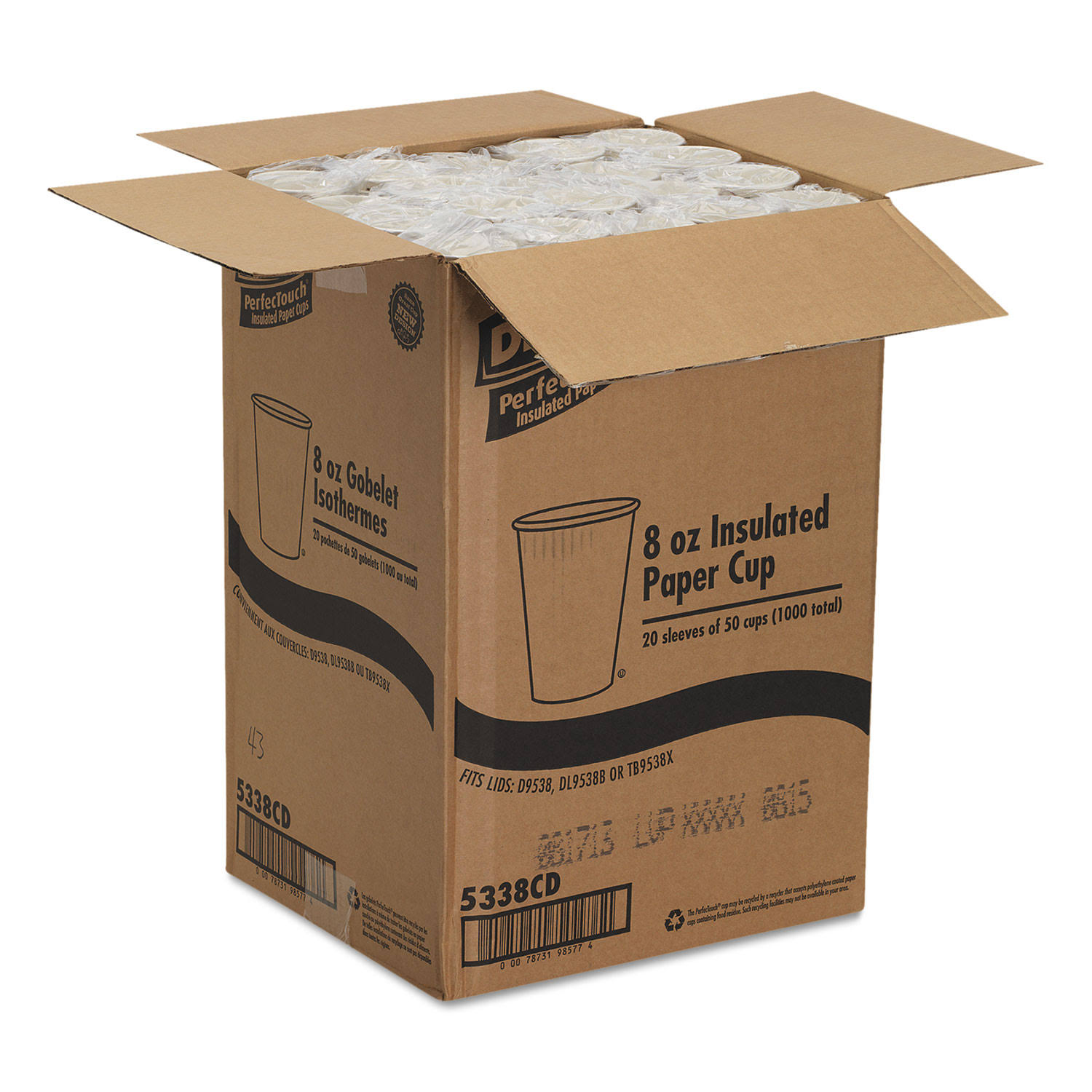 8 oz. Perfect Touch Paper Hot Cup - 1000 per case
