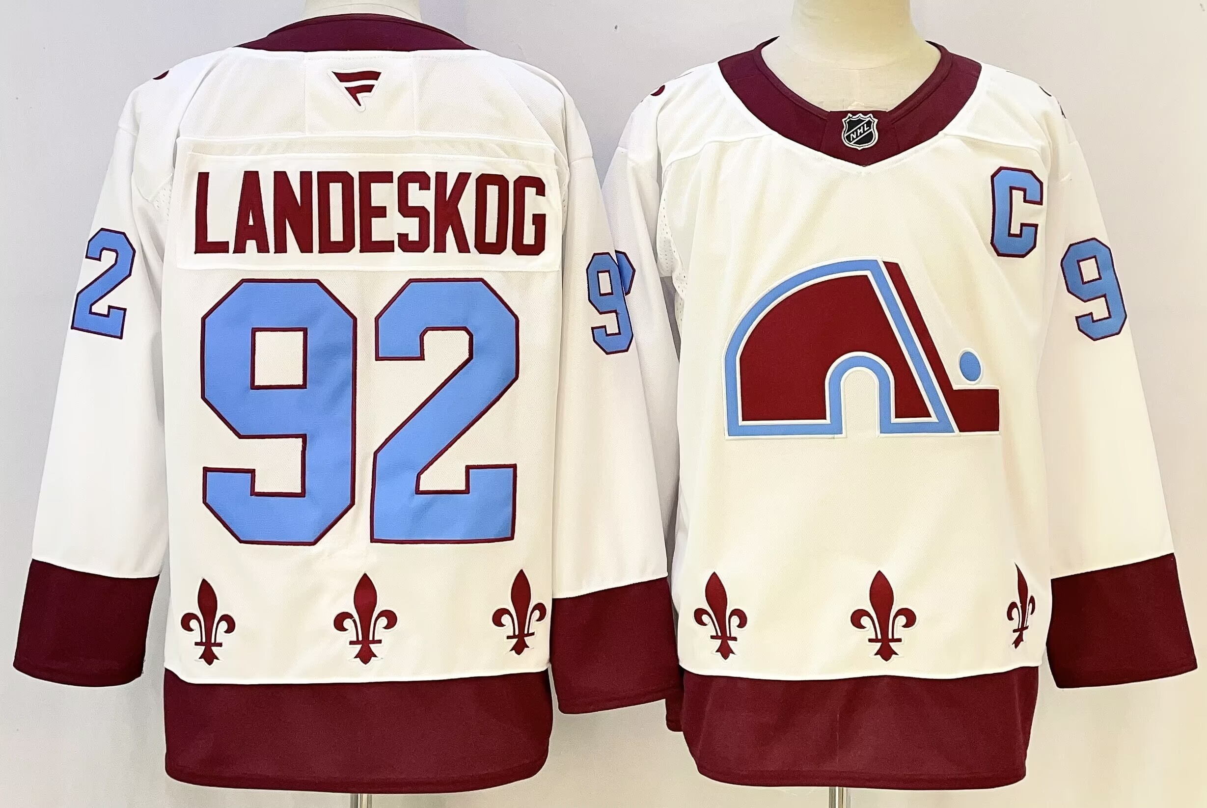 Men's Colorado Avalanche Gabriel Landeskog #92 Fanatics White Premium Player Jersey