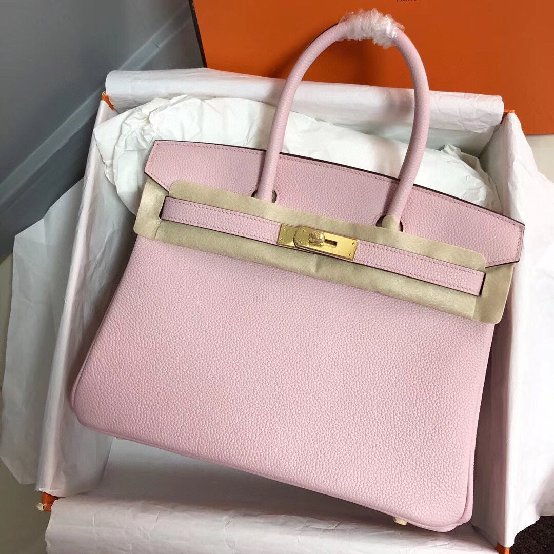 Hermes Birkin 30Cm Pink Togo Leather Gold Hardware