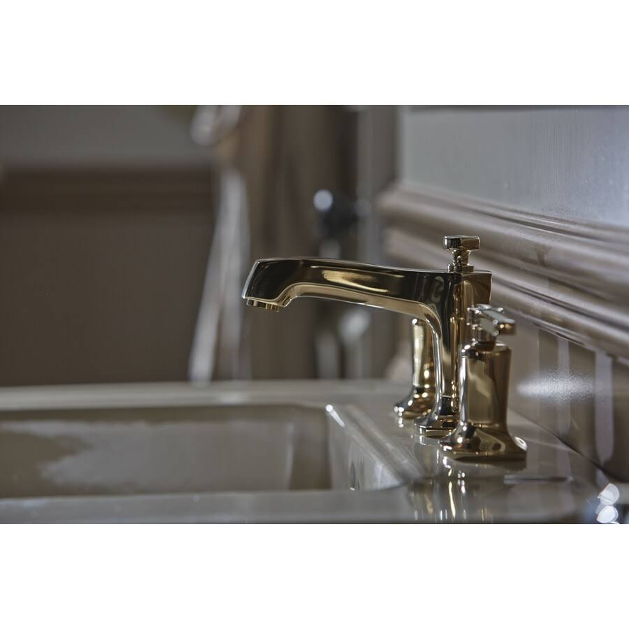 Kohler K-16232-4-AF Margaux French Gold Widespread Bathroom Faucet