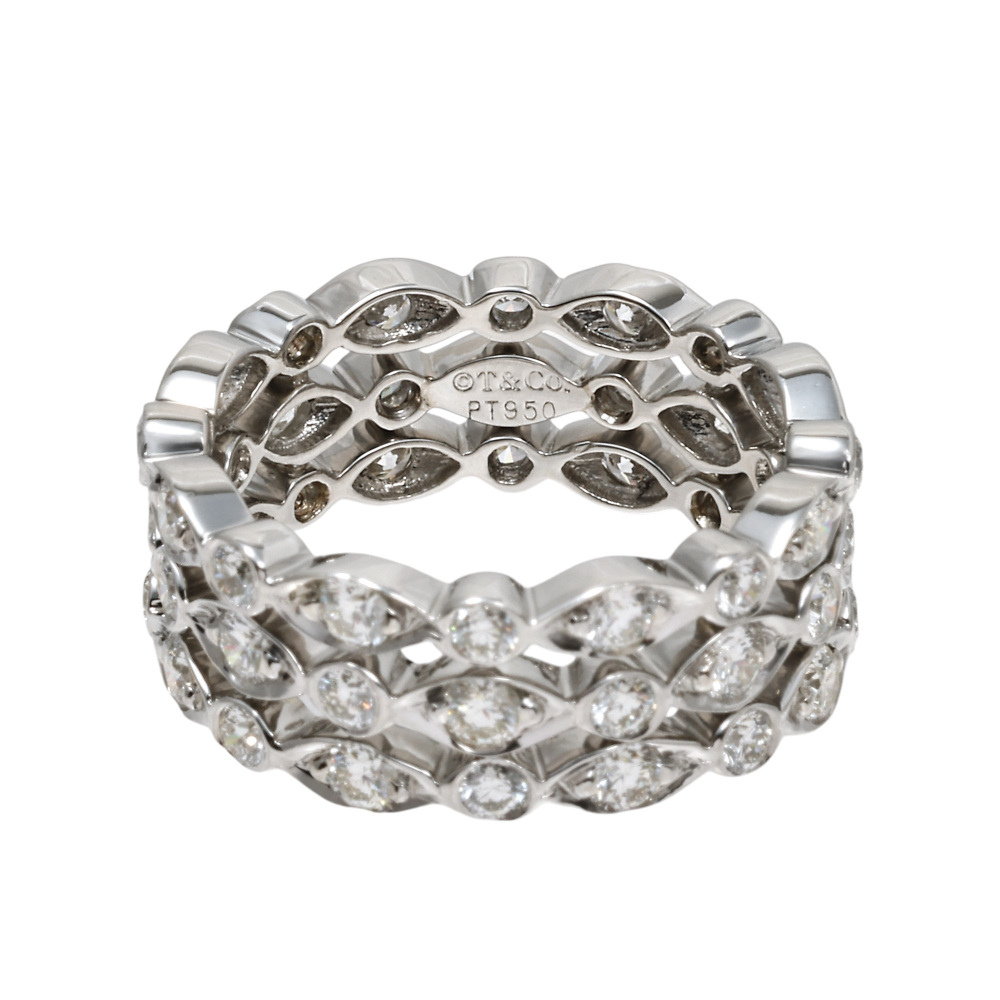 Tiffany & Co. Tiffany Jazz Swing PT950 Ring Platinum Diamond