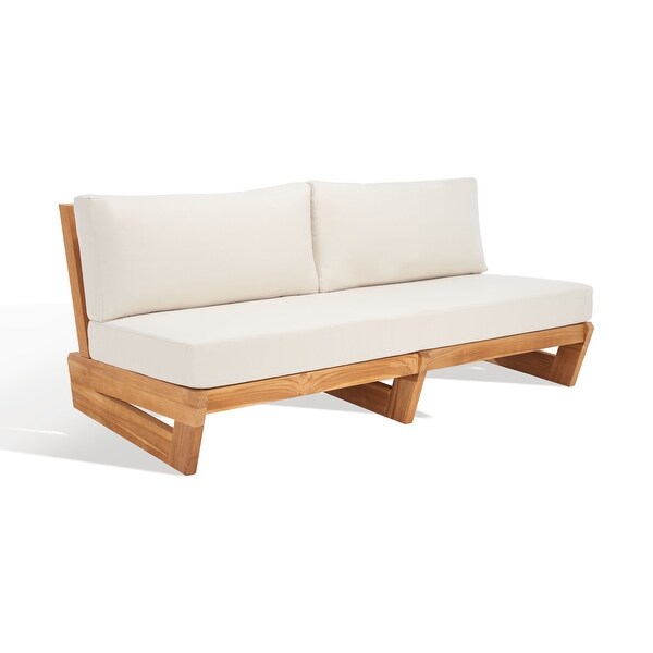 SAFAVIEH Couture Julianne Brazilian Teak Patio Sofa