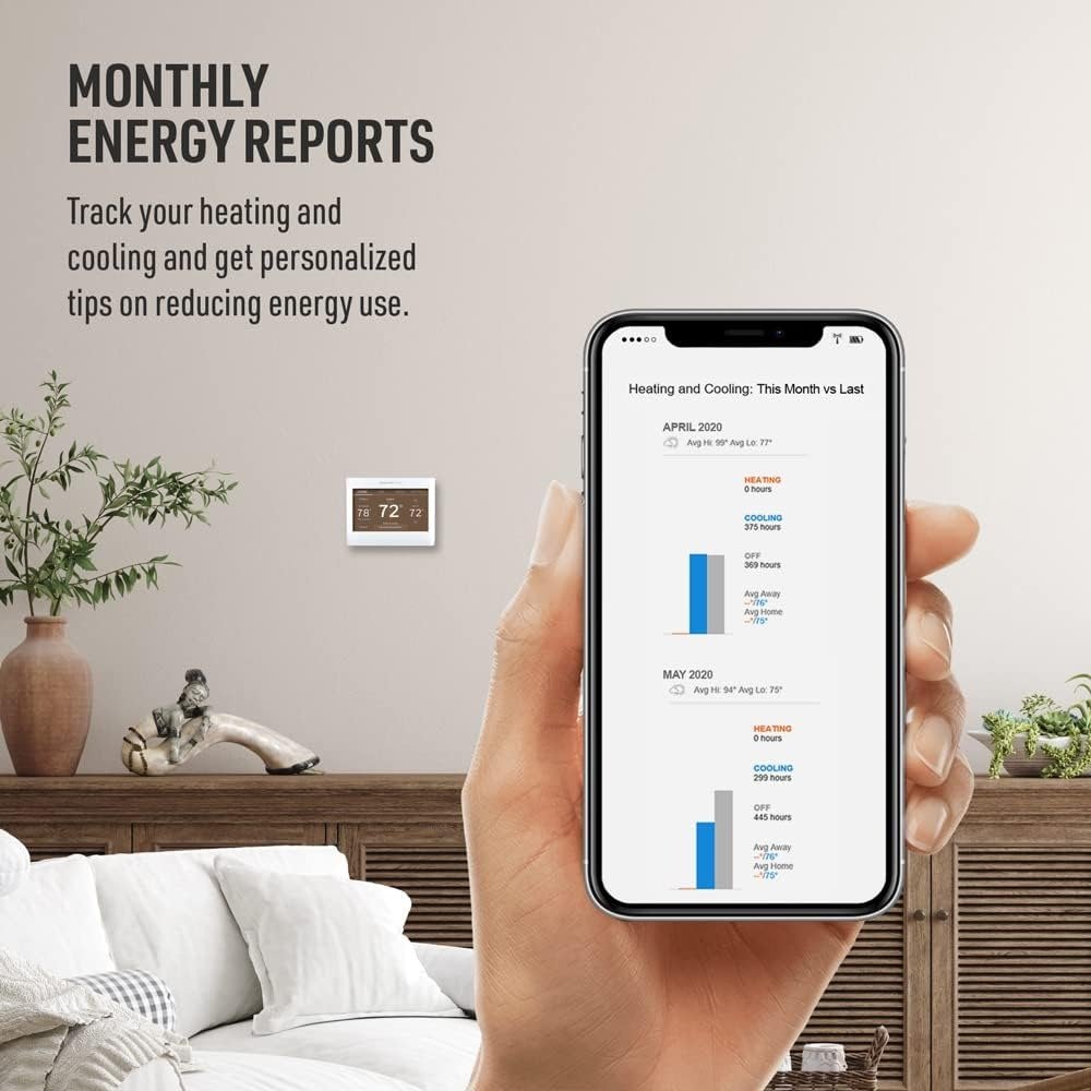 Smart Color Thermostat ENERGY STAR Wi-Fi Programmable Touchscreen Alexa Ready – C-Wire Required