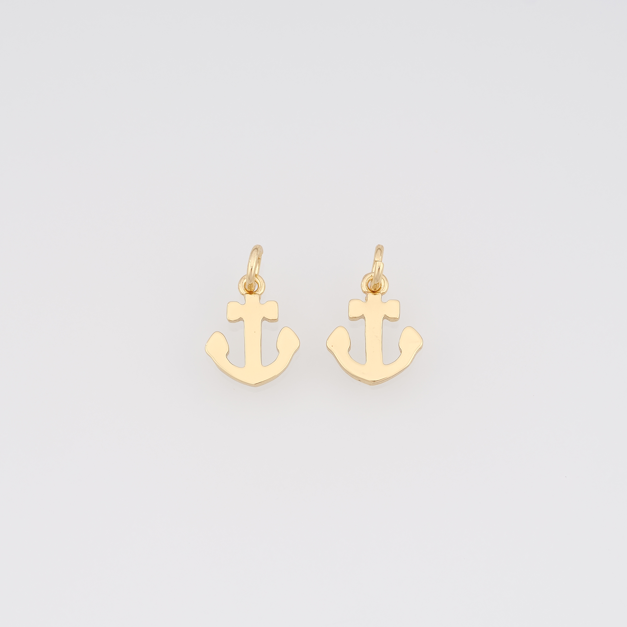 18K Gold Filled Anchor Pendant,Anchor Charm Earrings Necklace for DIY Jewelry Making Supply
