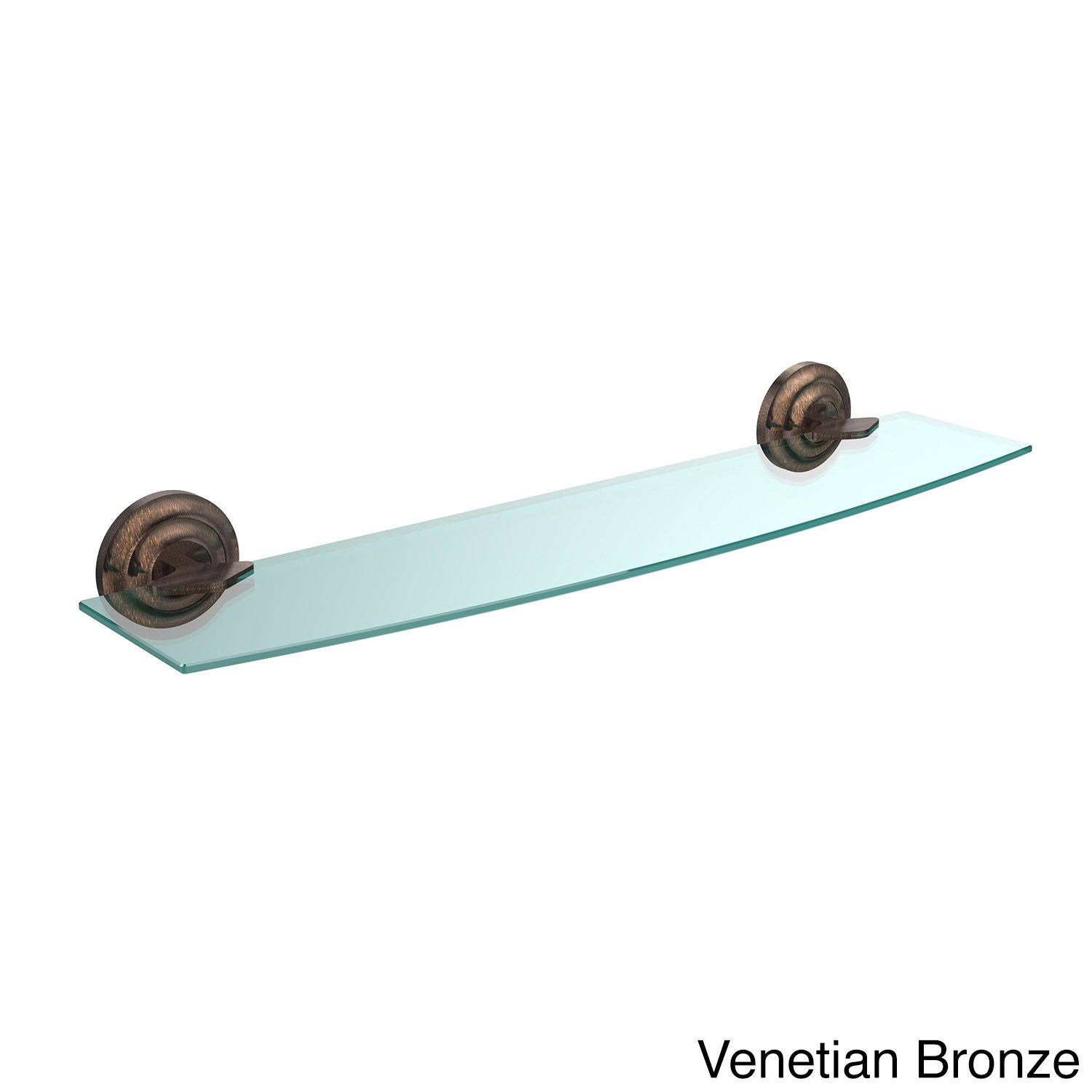 Allied Brass Que New Collection 24 inch Glass Shelf Venetian Bronze