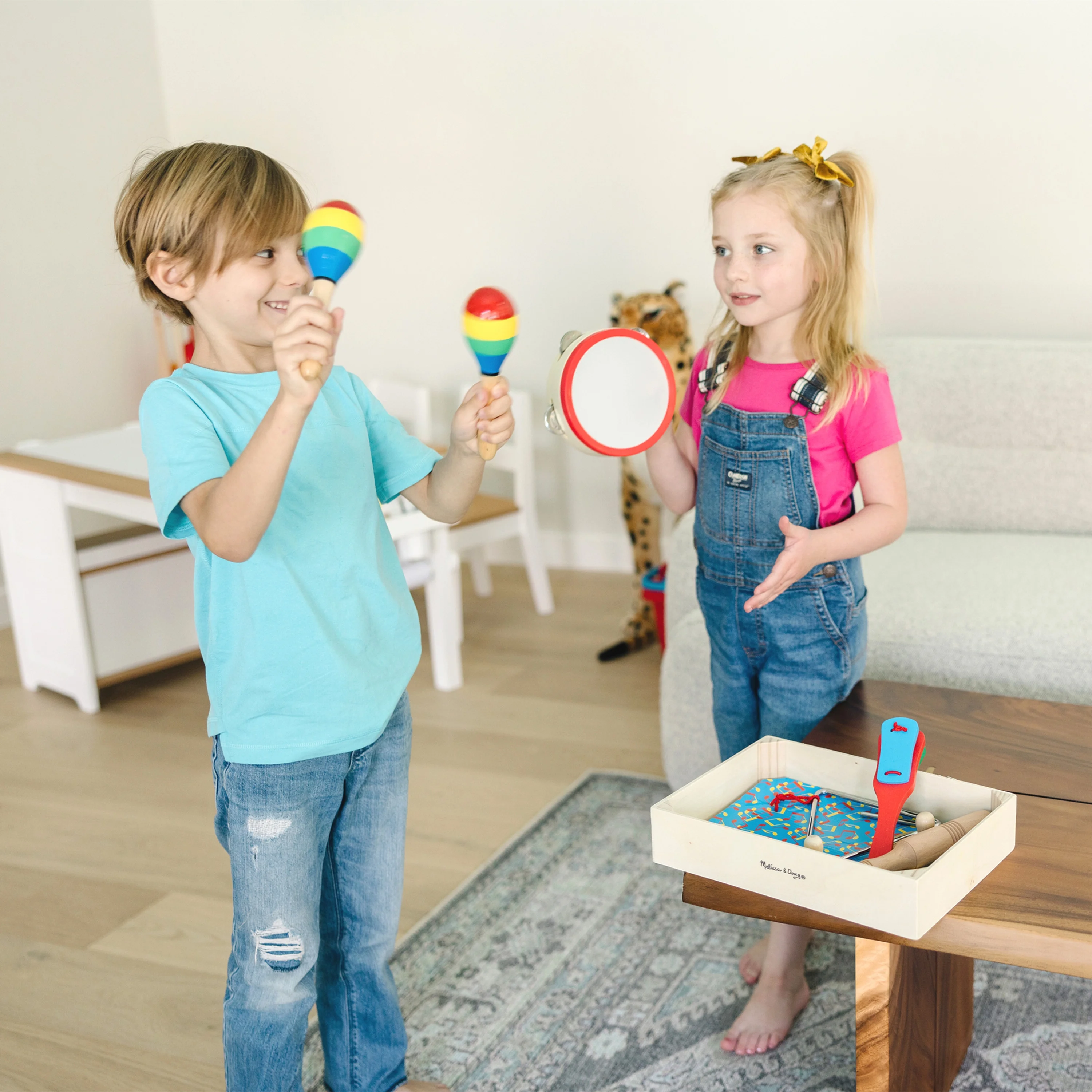 Melissa & Doug Band-in-a-Box Clap! Clang! Tap! - 10-Piece Musical Instrument Set