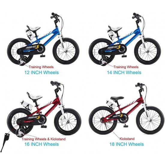 Boys Girls Kids Bike BMX Freestyle 2 Hand Brakes Bicycles with Training Wheels Child Bicycle