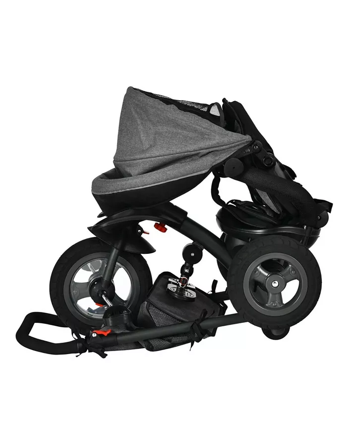 Slickblue 7-In-1 Baby Folding Tricycle Stroller with Rotatable Seat