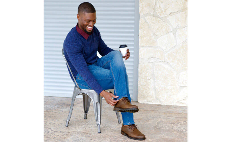 SAS Men&s Aden Bronx Brown 7.5 Double Wide
