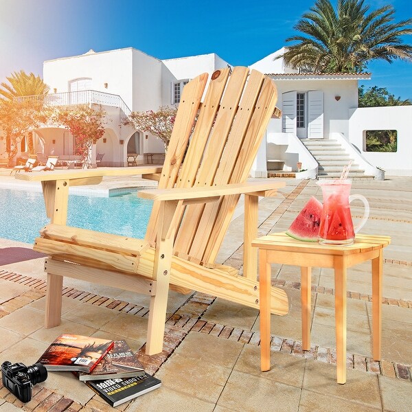 Adirondack Chair Solid Wood Outdoor Patio Furniture