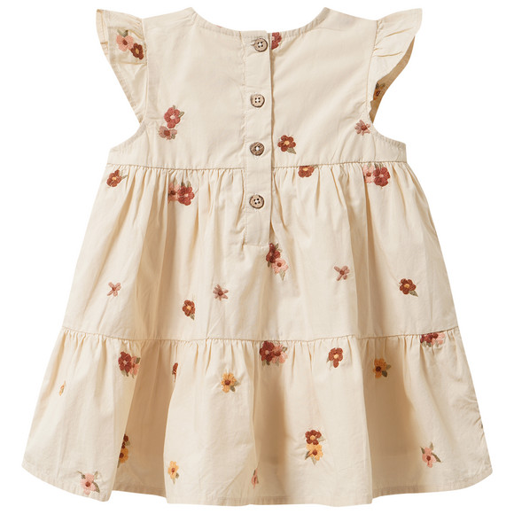 Topomini Pure Collection Baby Kleid mit Blumen-Stickerei