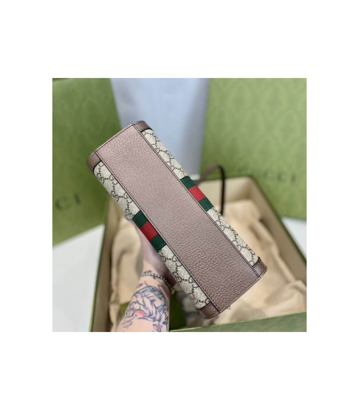 Gucci Ophidia GG Supreme Small Top Handle Tote Bag 24cm/9.4in