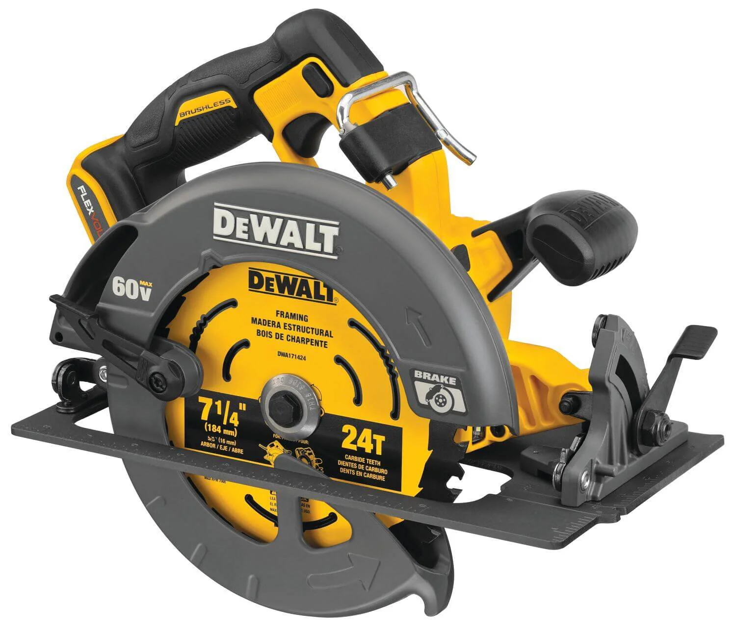 2026 DEWALT DCS578B-Flexvolt 60V Max Brushless7-1/4 In. Cordless Circular Saw With Brake (Tool Only)