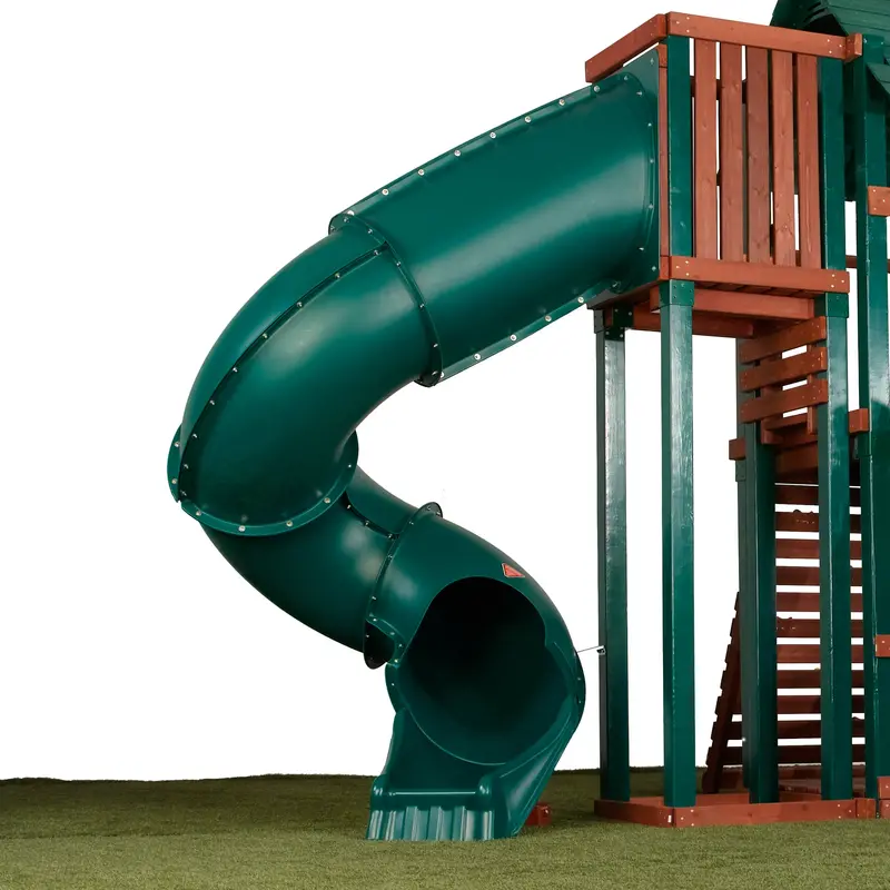 Swing-N-Slide 7′ Turbo Tube Plastic Slide with Lifetime Warranty – Green