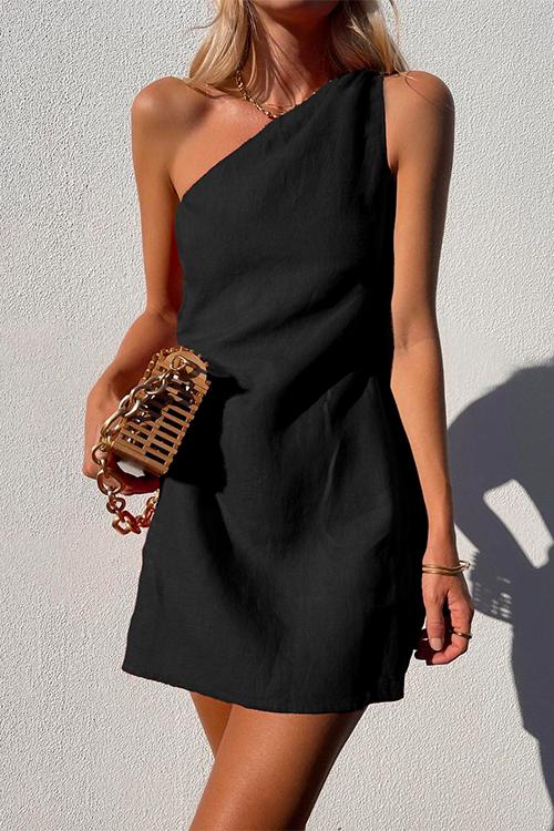 One Shoulder Mini DressClistos